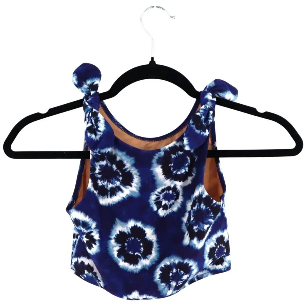 Crewcuts Tie-Shoulder Swim Top Girls 12 Blue Cruise Beach Resort Vacation‎ NWT